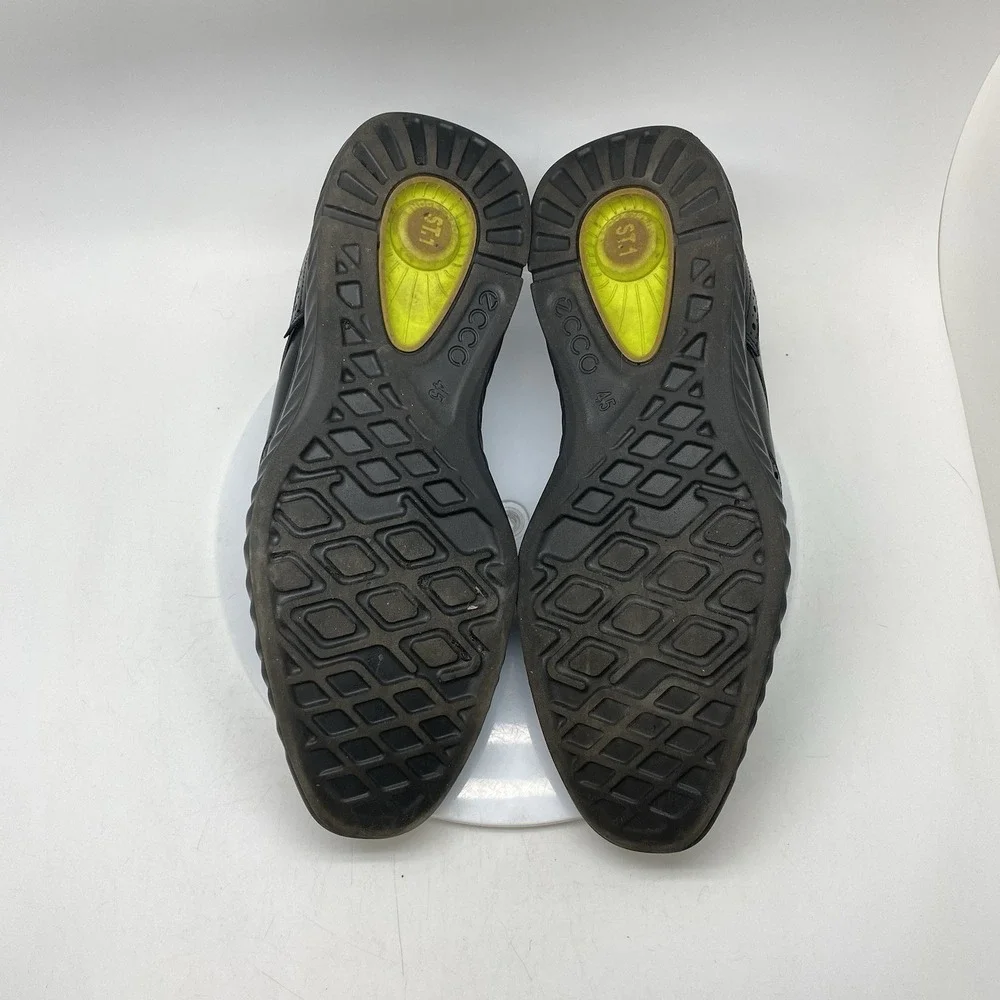 Ecco Sneakers ST1 Hybrid Wingtip Mens 11-11.5 GTX‎ Black Leather Oxford Shoes